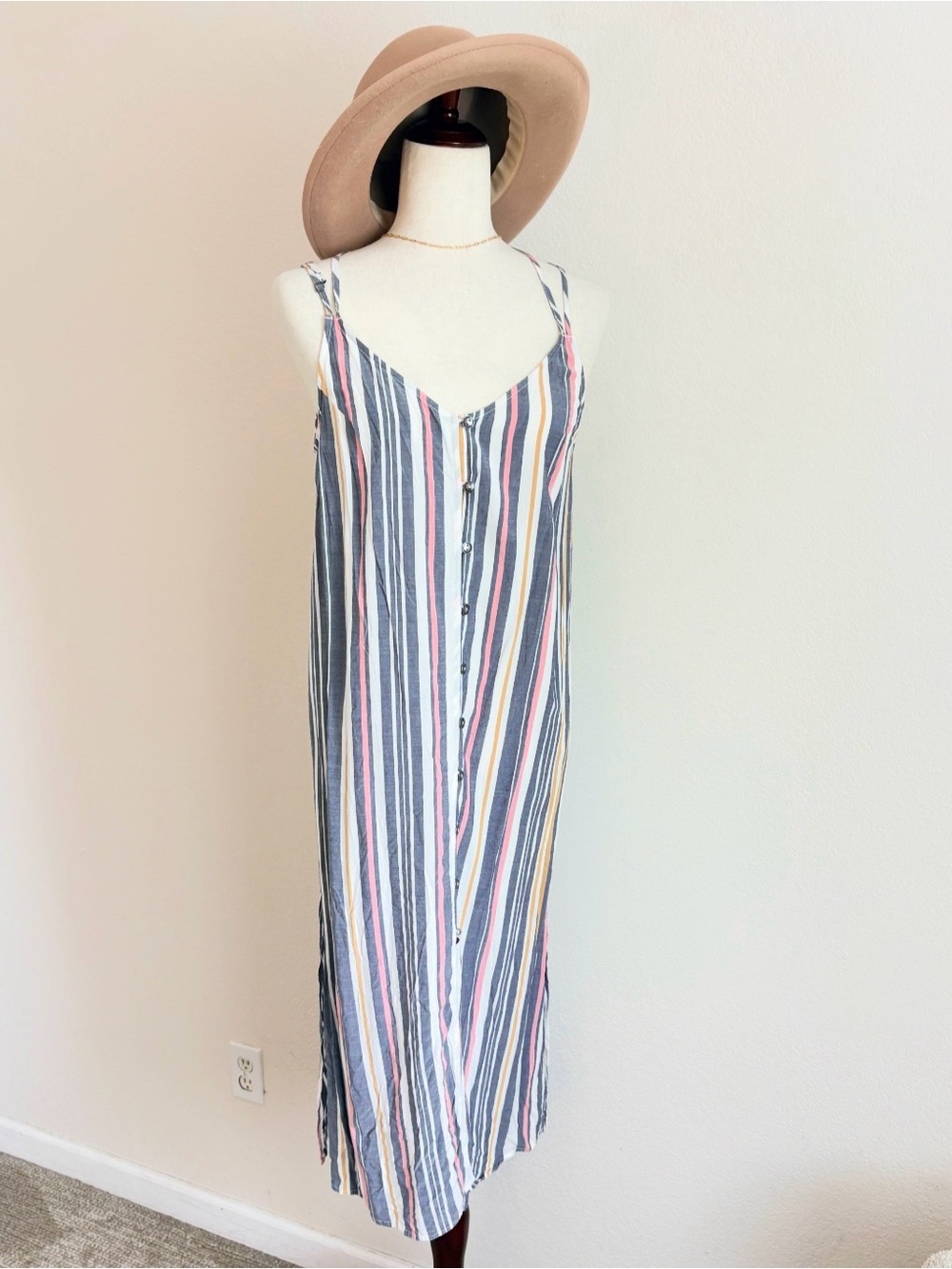 Saltwater Luxe Striped Midi Sundress Dress